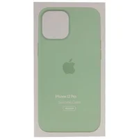 Чехол Silicone case (AAA) full with Magsafe and Animation для Apple iPhone 12 Pro / 12 (6.1") Зеленый / Pistachio