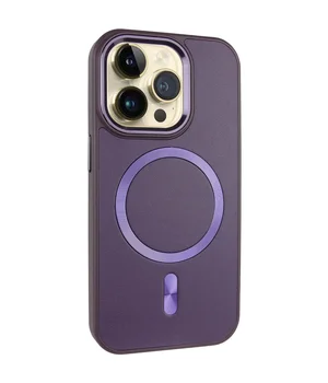 Шкіряний чохол SnapCase with MagSafe для Apple iPhone 12 Pro / 12 (6.1") Dark Purple