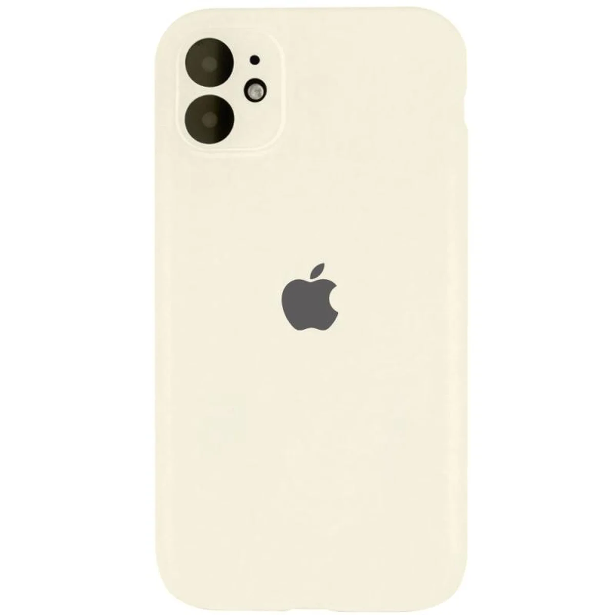 Чехол Silicone Case Full Camera Protective (AA) для Apple iPhone 12 (6.1") Бежевый / Antique White