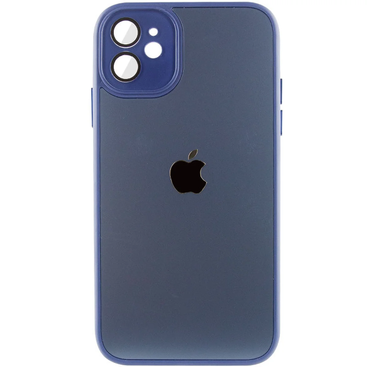 Чехол TPU+Glass Sapphire Midnight для Apple iPhone 12 (6.1") Синий / Deep navy