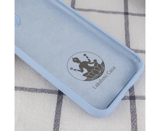 Чехол Silicone Case Lakshmi Square Full Camera для Apple iPhone 12 (6.1") Голубой / Mist blue