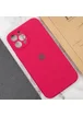 Чехол Silicone Case Full Camera Protective (AA) для Apple iPhone 12 Pro (6.1") Красный / Rose Red