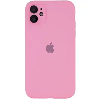 Чохол Silicone Case Full Camera Protective (AA) Apple iPhone 12 (6.1") Рожевий / Light pink / PVH