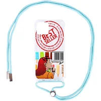 Чохол TPU Crossbody Street Style для Apple iPhone 12 Pro / 12 (6.1 ") Ice cream / Бірюзовий