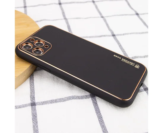 Кожаный чехол Xshield для Apple iPhone 12 Pro (6.1") Черный / Black