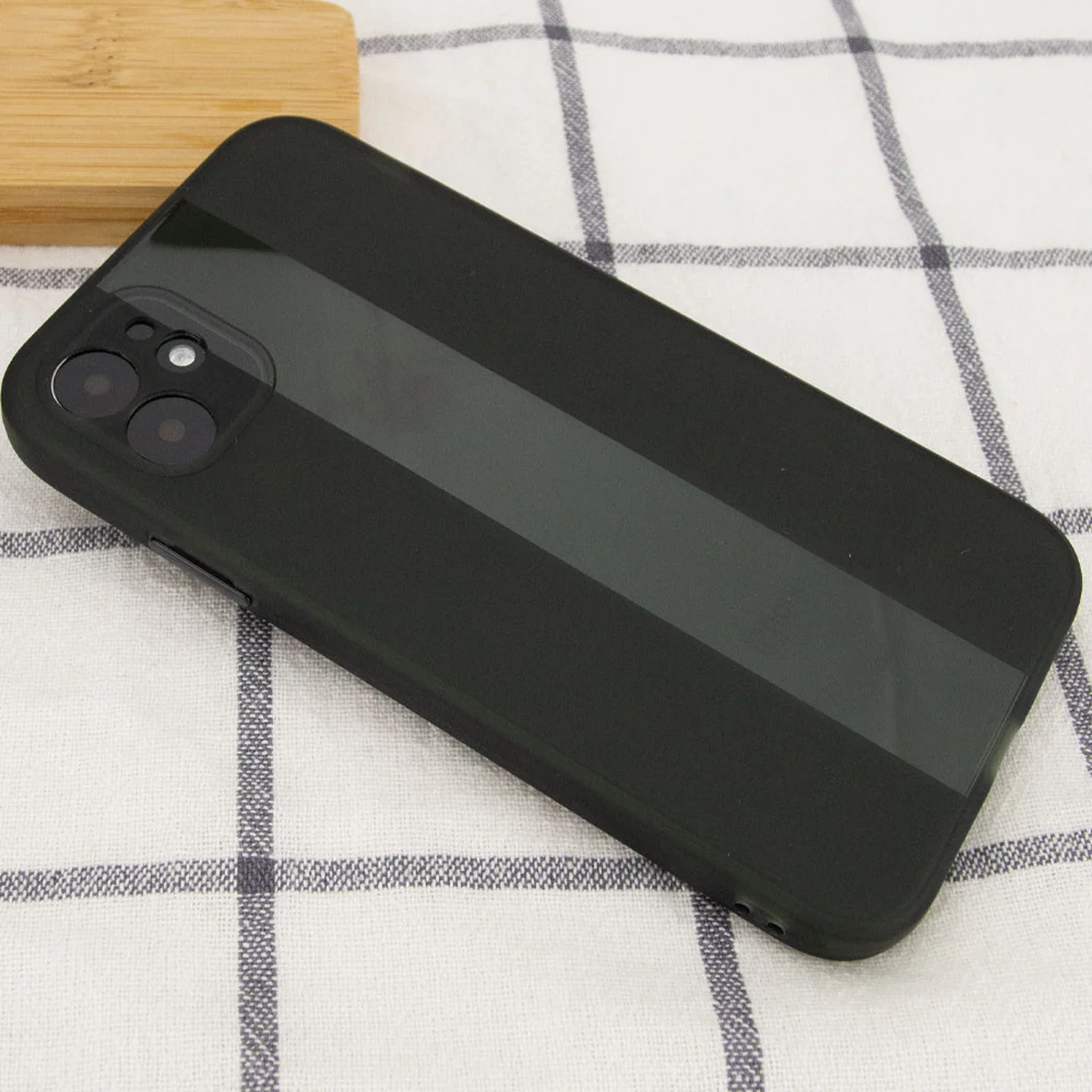 Чехол TPU Glossy Line Full Camera для Apple iPhone 12 (6.1") Черный