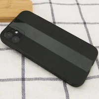 Чехол TPU Glossy Line Full Camera для Apple iPhone 12 (6.1") Черный