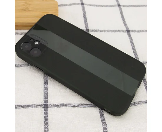 Чехол TPU Glossy Line Full Camera для Apple iPhone 12 (6.1") Черный