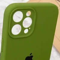 Чехол Silicone Case Full Camera Protective (AA) для Apple iPhone 12 Pro (6.1") Зеленый / Dark Olive