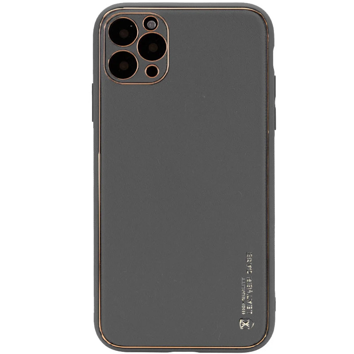 Шкіряний чохол Xshield для Apple iPhone 12 Pro (6.1 ") Сірий / Gray