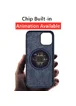 Кожаный чехол Leather Case (AAA) with MagSafe and Animation для Apple iPhone 12 Pro / 12 (6.1") Indigo Blue