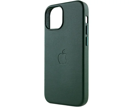 Кожаный чехол Leather Case (AAA) with MagSafe для Apple iPhone 12 Pro / 12 (6.1") Forest Green