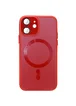 Чохол TPU+Glass Sapphire Midnight with MagSafe для Apple iPhone 12 (6.1") Червоний / Red