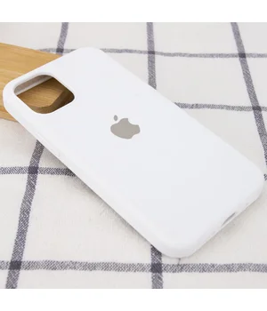 Чехол Silicone Case Full Protective (AA) для Apple iPhone 12 Pro / 12 (6.1") Белый / White