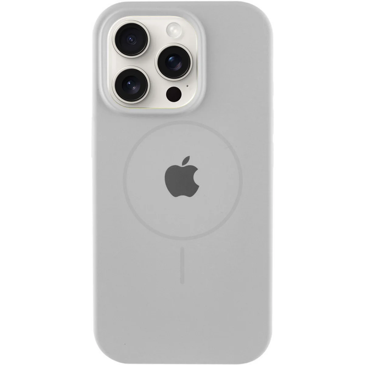 Чехол Silicone Case Full Protective (AA) with MagSafe для Apple iPhone 12 Pro / 12 (6.1") Серый / Light Grey