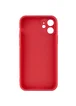 Силиконовый чехол Candy Full Camera для Apple iPhone 12 (6.1") Красный / Camellia