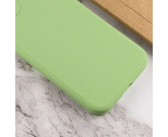 Силиконовый чехол Candy Full Camera для Apple iPhone 12 (6.1") Фисташковый
