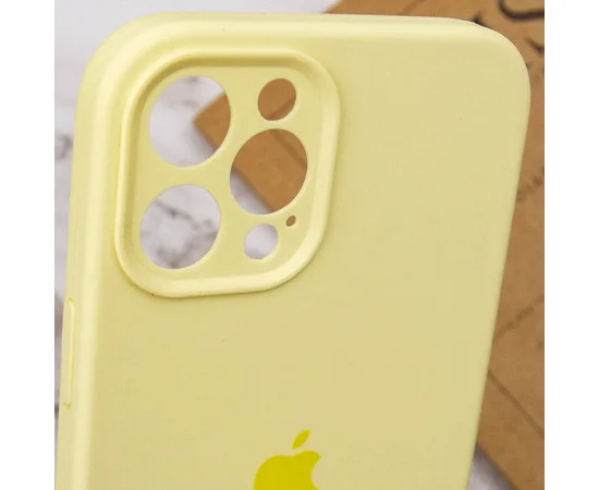 Чохол Silicone Case Full Camera Protective (AA) Apple iPhone 12 Pro (6.1") Жовтий / Mellow Yellow