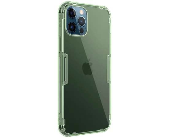 TPU чехол Nillkin Nature Series для Apple iPhone 12 Pro / 12 (6.1") Темно-зеленый (прозрачный)