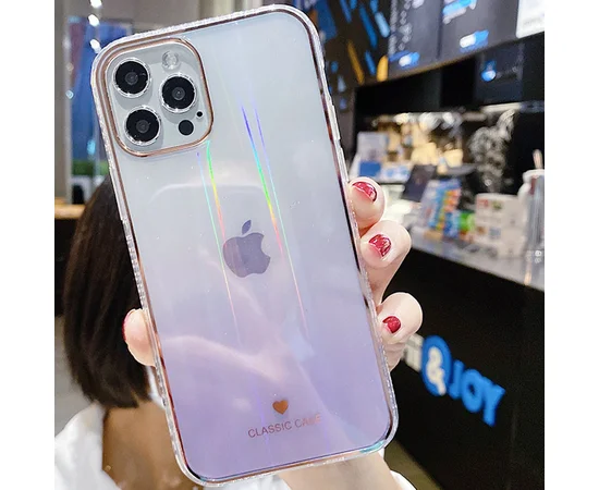 TPU+Glass чехол Aurora Classic для Apple iPhone 12 Pro / 12 (6.1") Сиреневый