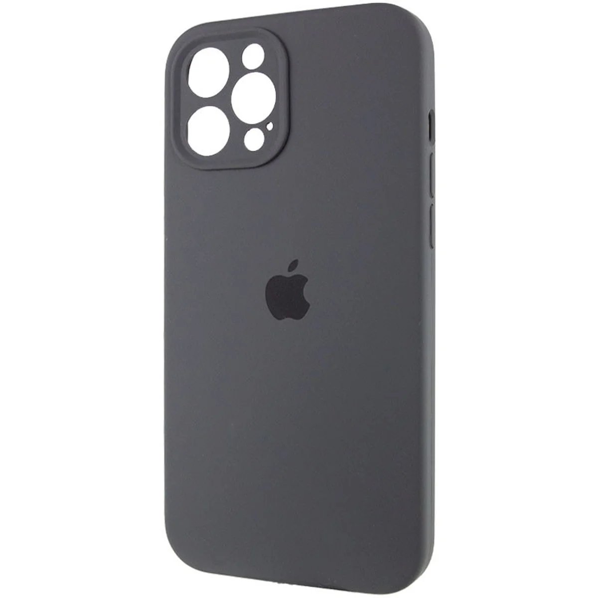 Чехол Silicone Case Full Camera Protective (AA) для Apple iPhone 12 Pro (6.1") Серый / Dark Gray