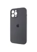 Чохол Silicone Case Full Camera Protective (AA) Apple iPhone 12 Pro (6.1") Сірий / Dark Gray
