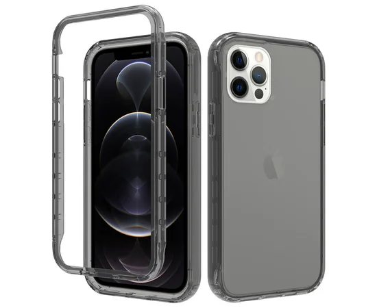 Чехол TPU+PC Full Body с защитой 360 для Apple iPhone 12 Pro / 12 (6.1") Черный