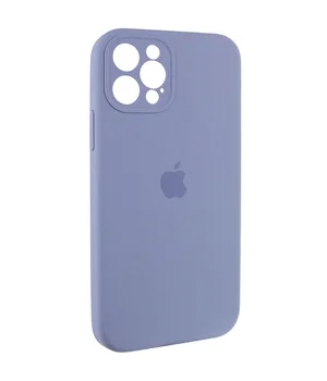 Чехол Silicone Case Full Camera Protective (AA) для Apple iPhone 12 Pro (6.1") Серый / Lavender Gray