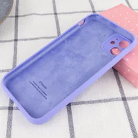 Чохол Silicone Case Full Camera Protective (AA) для Apple iPhone 12 (6.1") Бузковий / Dasheen / PVH