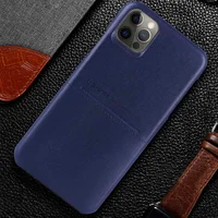 Кожаная накладка G-Case Cardcool Series для Apple iPhone 12 Pro / 12 (6.1") Синий