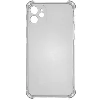 TPU чехол GETMAN Ease logo усиленные углы для Apple iPhone 12 (6.1") Серый (прозрачный)