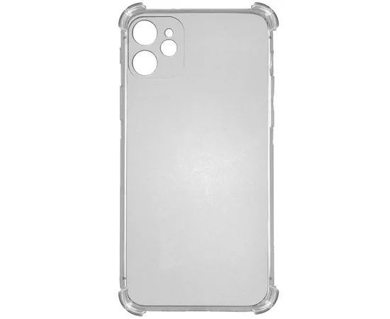 TPU чехол GETMAN Ease logo усиленные углы для Apple iPhone 12 (6.1") Серый (прозрачный)