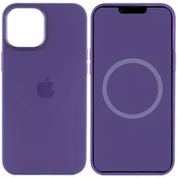 Чехол Silicone case (AAA) full with Magsafe and Animation для Apple iPhone 12 Pro / 12 (6.1") Фиолетовый / Amethyst