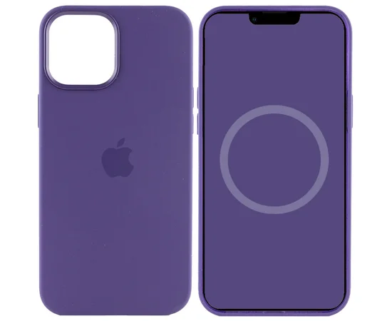 Чохол Silicone case (AAA) full with Magsafe and Animation для Apple iPhone 12 Pro / 12 (6.1") Фіолетовий / Amethyst