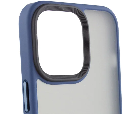 TPU+PC чохол Metal Buttons with MagSafe для Apple iPhone 12 Pro / 12 (6.1") Синій