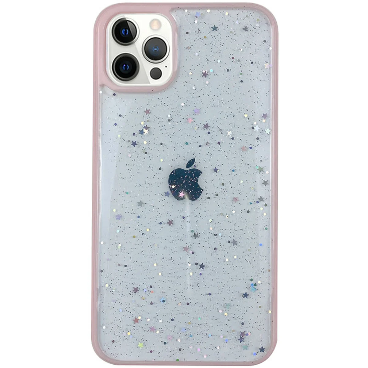 TPU+PC чехол Shiny Stars для Apple iPhone 12 Pro / 12 (6.1") Розовый