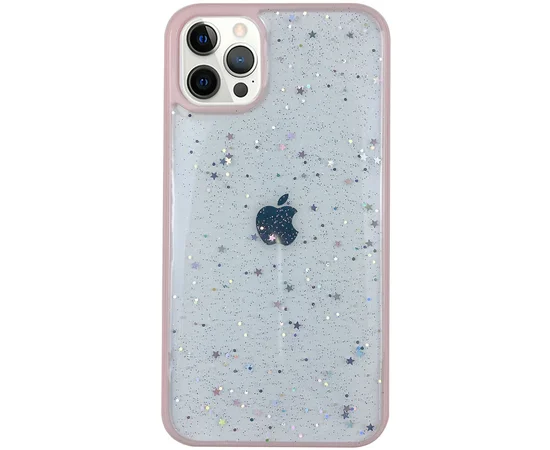 TPU+PC чехол Shiny Stars для Apple iPhone 12 Pro / 12 (6.1") Розовый