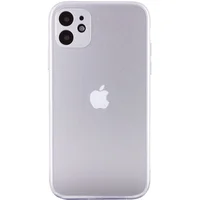 TPU+Glass чехол Matte Candy Full camera для Apple iPhone 12 (6.1") Белый