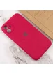 Чохол Silicone Case Full Camera Protective (AA) Apple iPhone 12 (6.1") Червоний / Rose Red