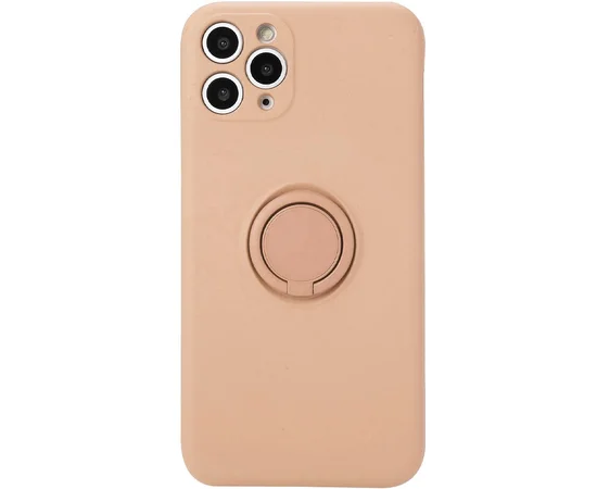 Чехол TPU Candy Ring Full Camera для Apple iPhone 12 Pro (6.1") Розовый / Pink Sand