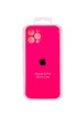 Чехол Silicone Case Full Camera Protective (AA) для Apple iPhone 12 Pro (6.1") Розовый / Barbie pink