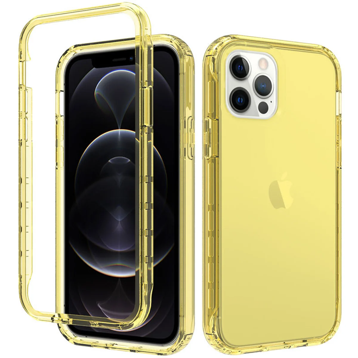 Чохол TPU + PC Full Body з захистом 360 для Apple iPhone 12 Pro / 12 (6.1 ") Жовтий