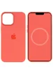 Чохол Silicone case (AAA) full with Magsafe and Animation для Apple iPhone 12 Pro / 12 (6.1 ") Помаранчевий / Pink citrus