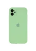 Чехол Silicone Case Full Camera Protective (AA) для Apple iPhone 12 (6.1") Мятный / Mint