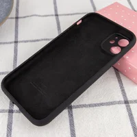 Чехол Silicone Case Full Camera Protective (AA) для Apple iPhone 12 (6.1") Черный / Black