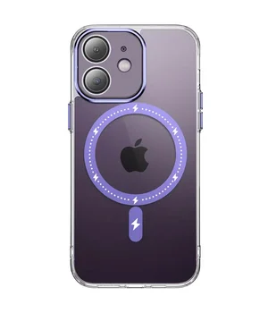 Чохол TPU+PC Colorful with MagSafe для Apple iPhone 12 (6.1") Purple