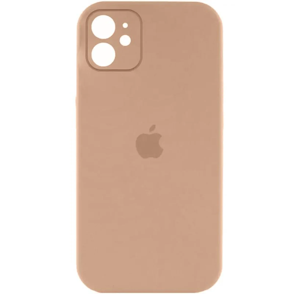 Чехол Silicone Case Full Camera Protective (AA) для Apple iPhone 12 (6.1") Бежевый / Desert Gold