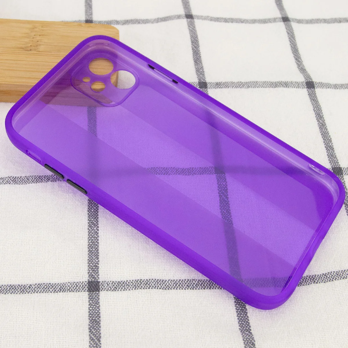 Чехол TPU Glossy Line Full Camera для Apple iPhone 12 (6.1") Сиреневый