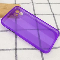 Чехол TPU Glossy Line Full Camera для Apple iPhone 12 (6.1") Сиреневый