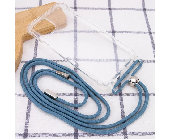 Чехол TPU Crossbody Transparent для Apple iPhone 12 Pro / 12 (6.1") Зеленый / Pine green